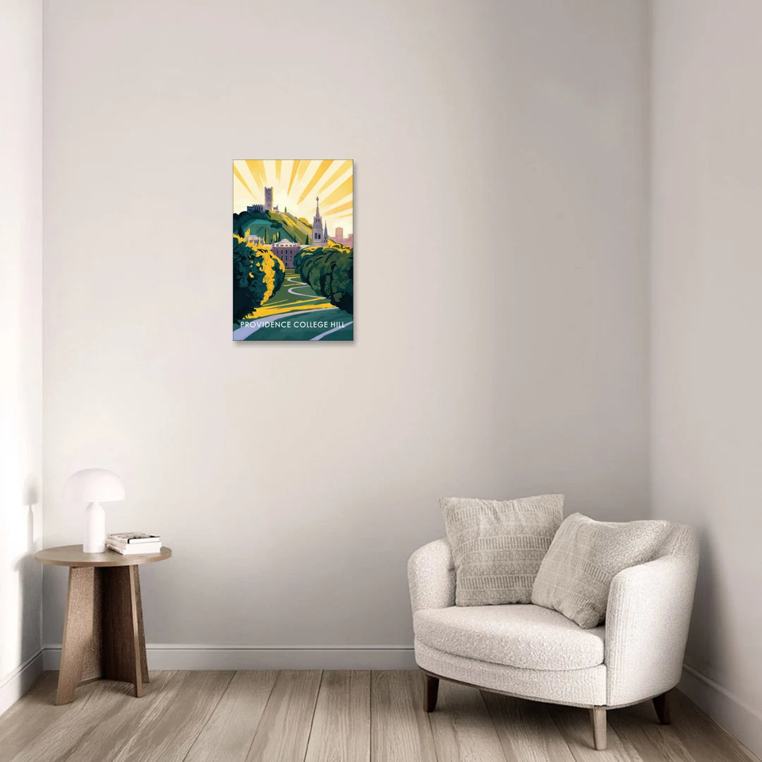 Providence College Hill View - Canvas Wall Art - Sofa - 16x24