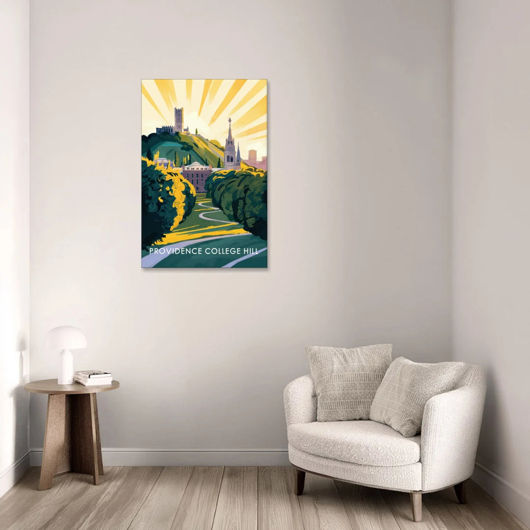 Providence College Hill View - Canvas Wall Art - Sofa - 24x36