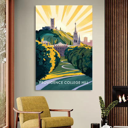 Providence College Hill View Sitting Room - Canvas Wall Art