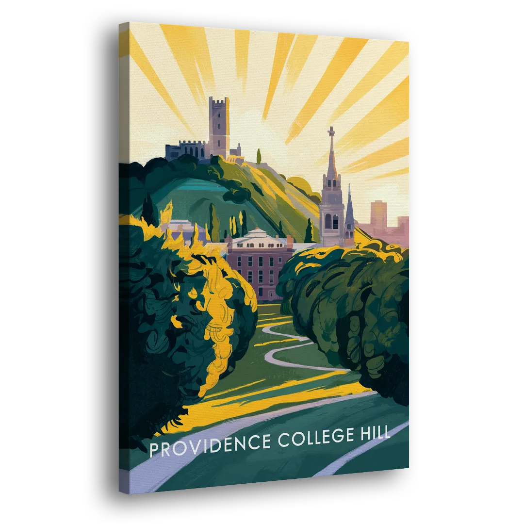 Providence College Hill View Side - Canvas Wall Art