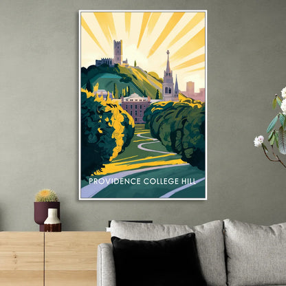 Providence College Hill View Living Room - White Canvas Wall Art