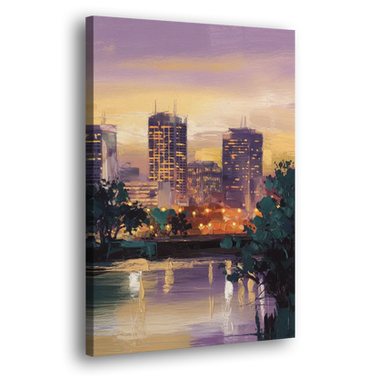Providence Downtown Horizon Side - Canvas Wall Art