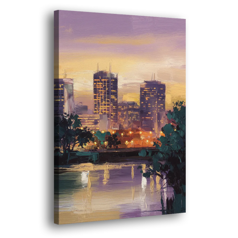 Providence Downtown Horizon - Canvas Wall Art