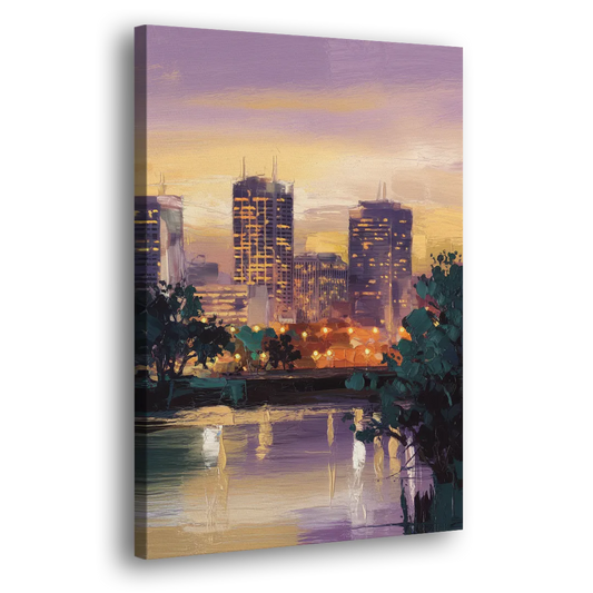 Providence Downtown Horizon Side - Canvas Wall Art