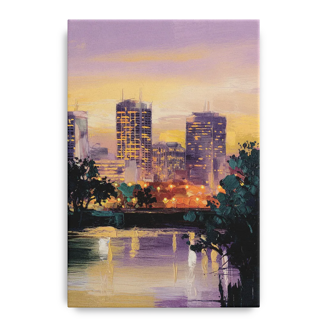Providence Downtown Horizon Front - Canvas Wall Art