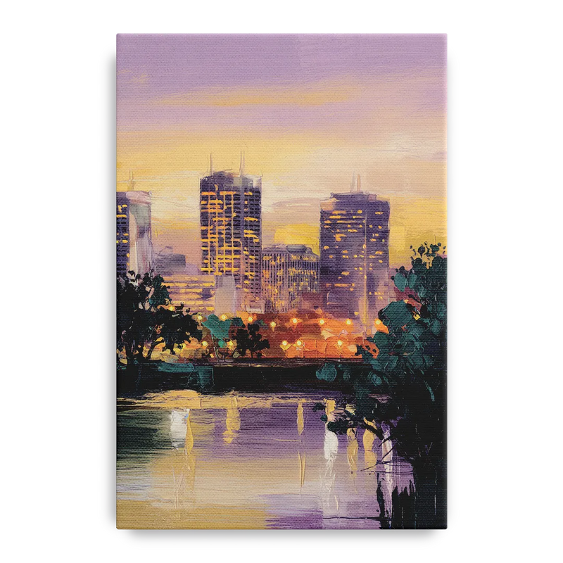 Providence Downtown Horizon Front - Canvas Wall Art