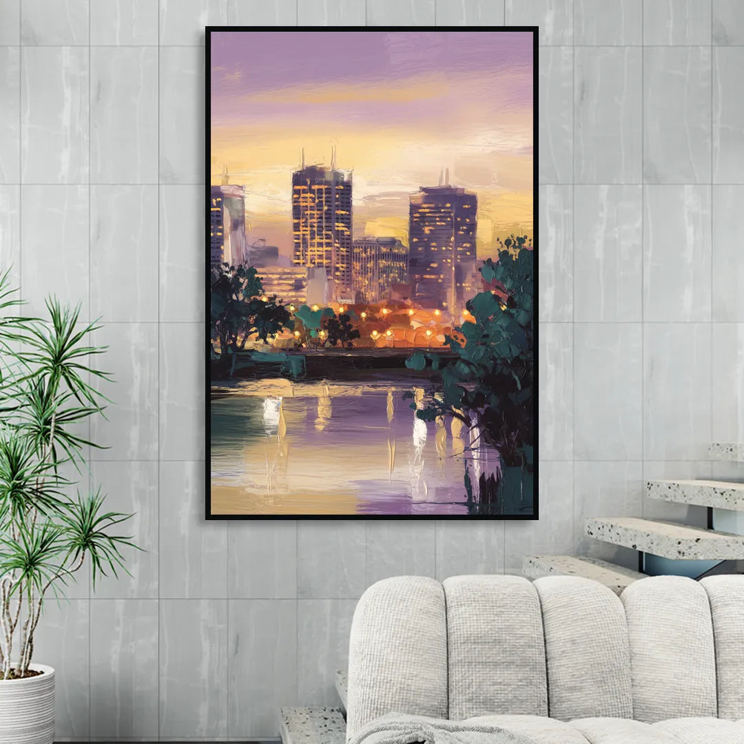 Providence Downtown Horizon Living Room - Black Canvas Wall Art