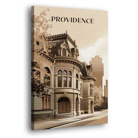 Providence Historic Architecture - Canvas Wall Art - Side