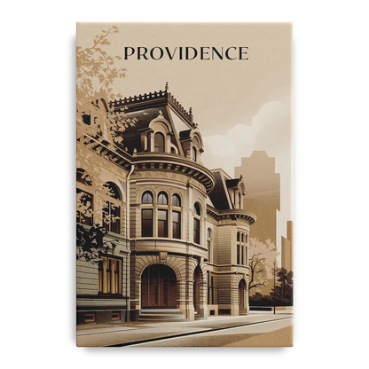 Providence Historic Architecture Front - Canvas Wall Art