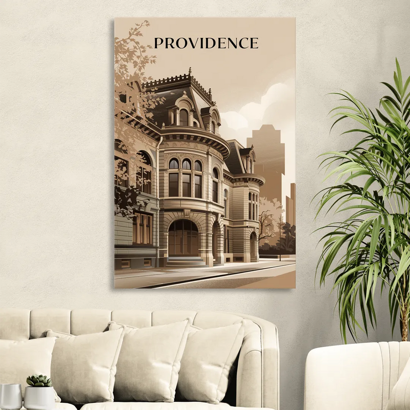 Providence Historic Architecture Sitting Room - Canvas Wall Art