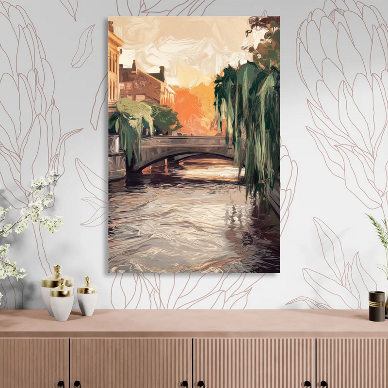 Providence Riverwalk Scene Sitting Room - Canvas Wall Art