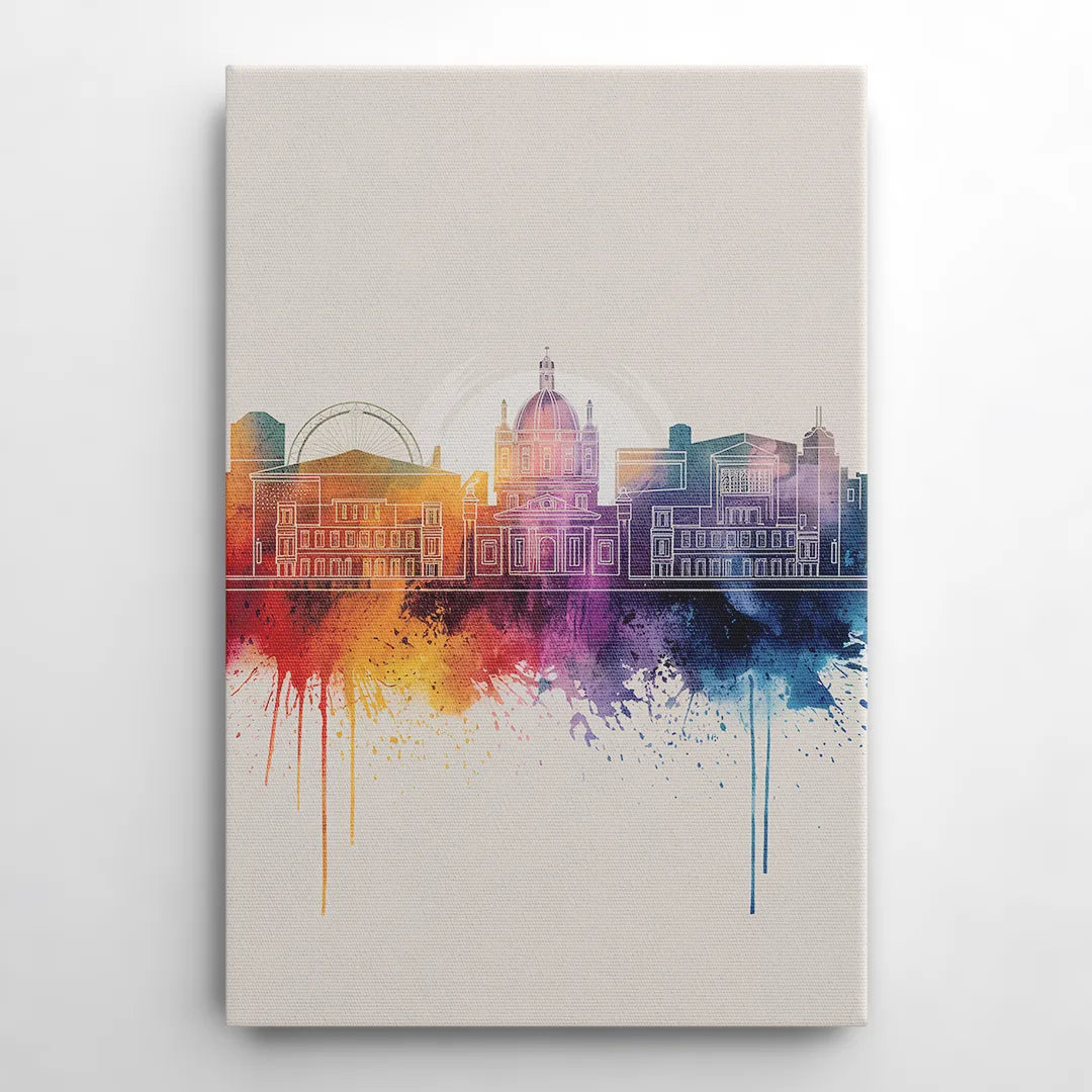 Providence Skyline at Sunset - Canvas Wall Art