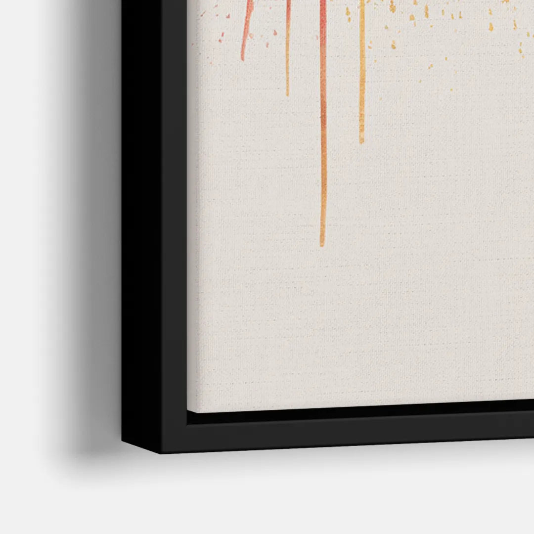 Providence Skyline at Sunset - Close-Up Black Frame Canvas