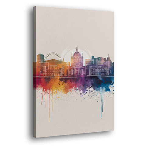 Providence Skyline at Sunset - Canvas Wall Art