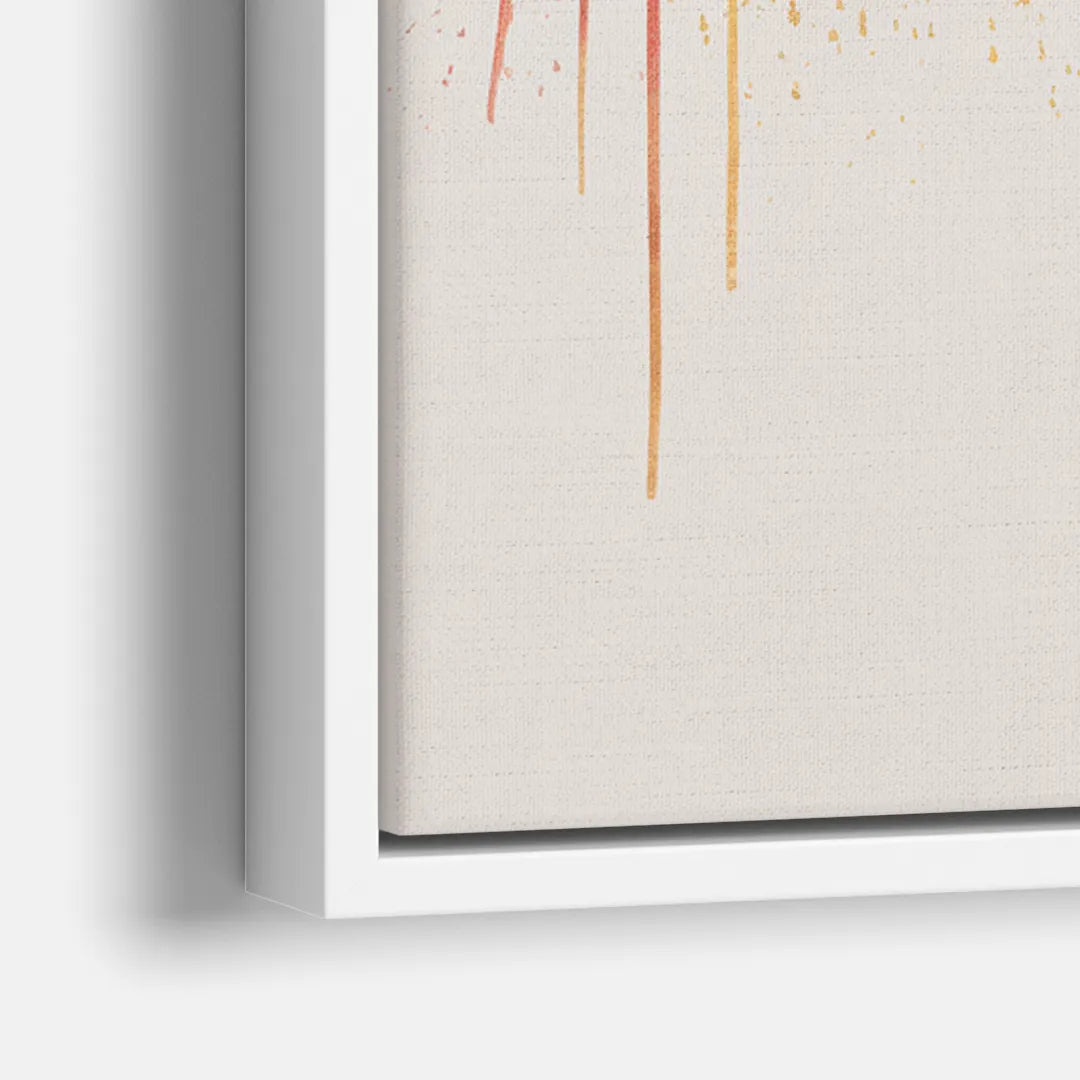 Providence Skyline at Sunset - Close-Up White Frame Canvas