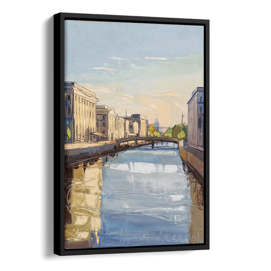 Providence Urban Landscape Side - Black Canvas Wall Art
