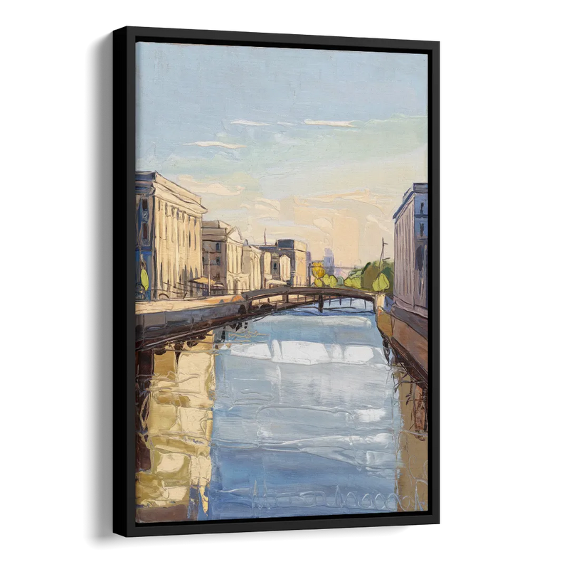Providence Urban Landscape Side - Black Canvas Wall Art
