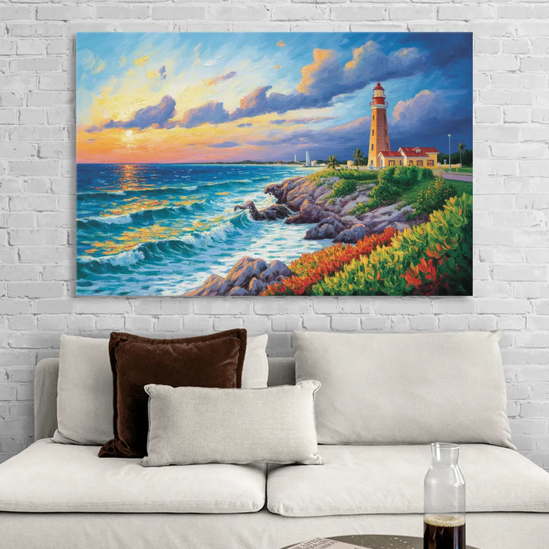 Punta Cancún Lighthouse Sitting Room - Canvas Wall Art
