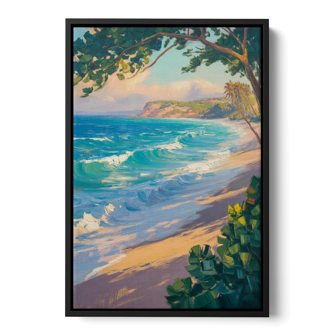 Punta Mita Beachfront Front - Black Canvas Wall Art