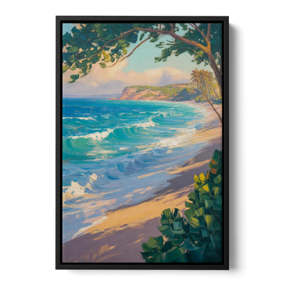 Punta Mita Beachfront Front - Black Canvas Wall Art