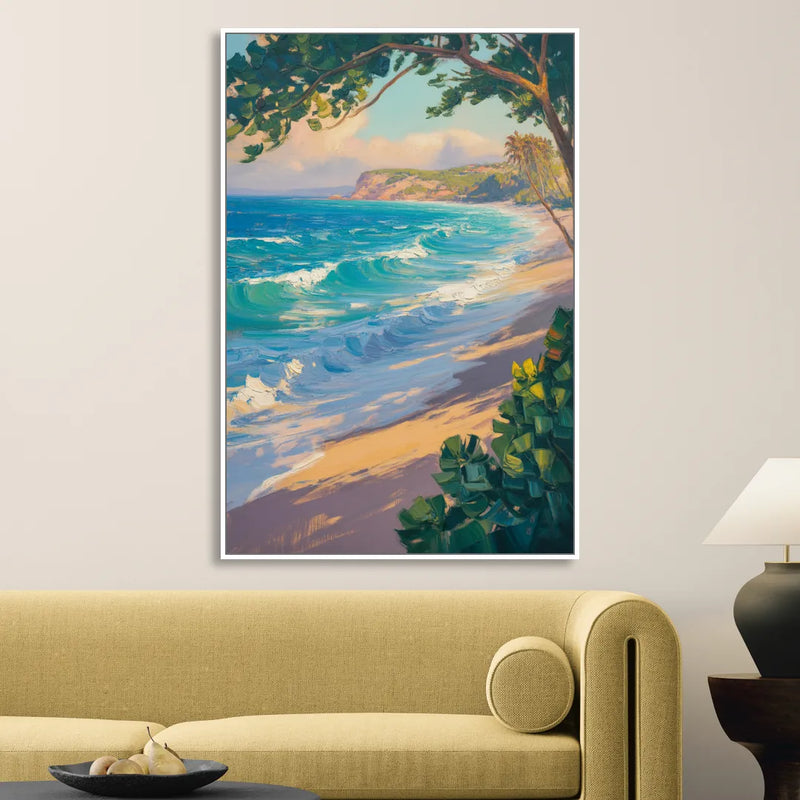 Punta Mita Beachfront Living Room - White Canvas Wall Art