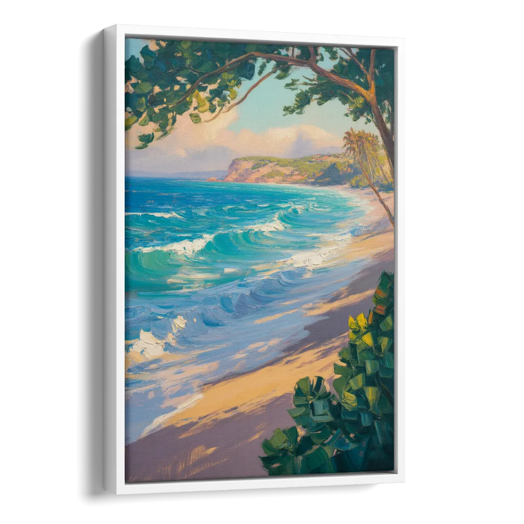 Punta Mita Beachfront Side - White Canvas Wall Art