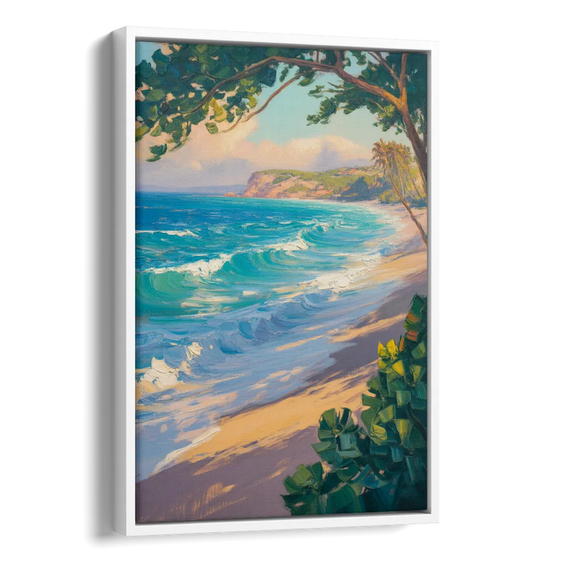 Punta Mita Beachfront Side - White Canvas Wall Art