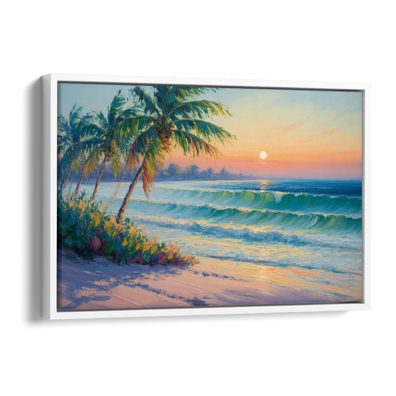 Punta Mita Sunrise Side - White Canvas Wall Art
