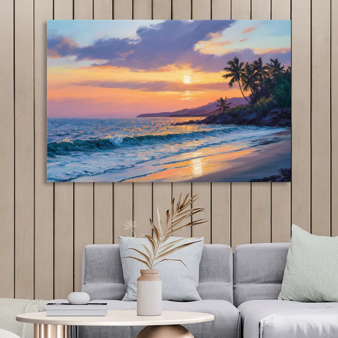 Punta Mita Sunset Coast Sitting Room - Canvas Wall Art