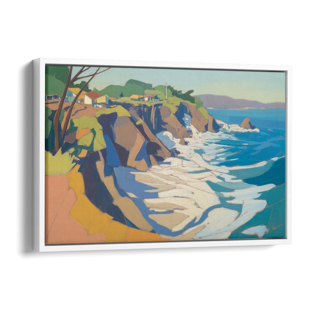 Punta Sayulita Cliffs Side - White Canvas Wall Art