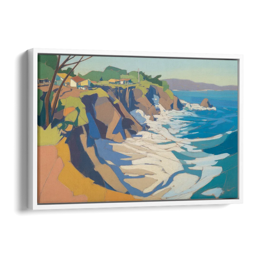 Punta Sayulita Cliffs Side - White Canvas Wall Art