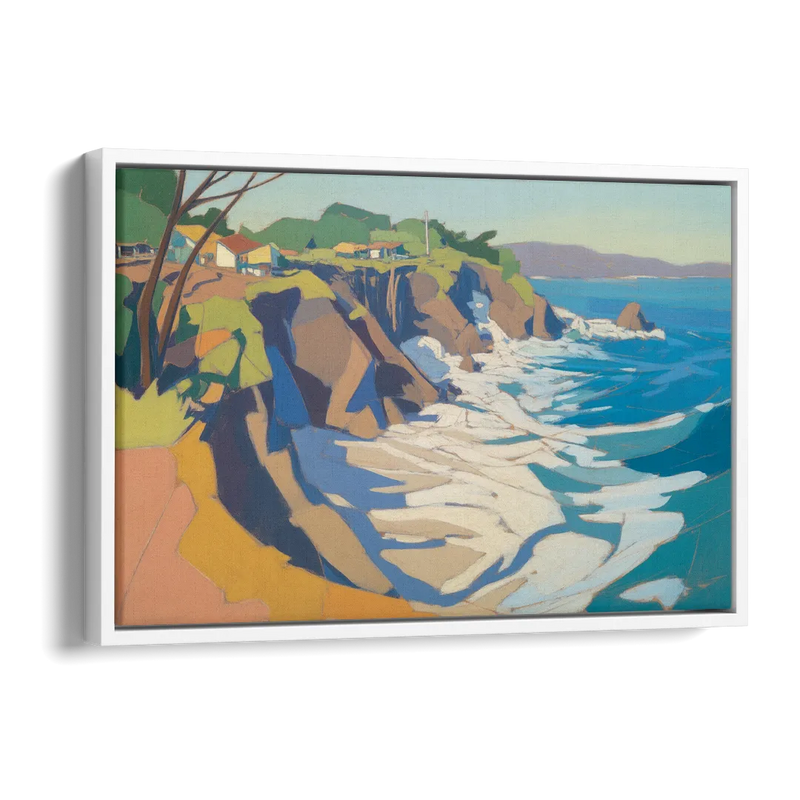 Punta Sayulita Cliffs Side - White Canvas Wall Art