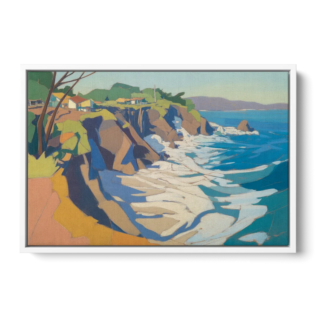 Punta Sayulita Cliffs Front - White Canvas Wall Art