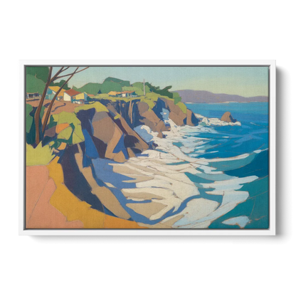 Punta Sayulita Cliffs Front - White Canvas Wall Art