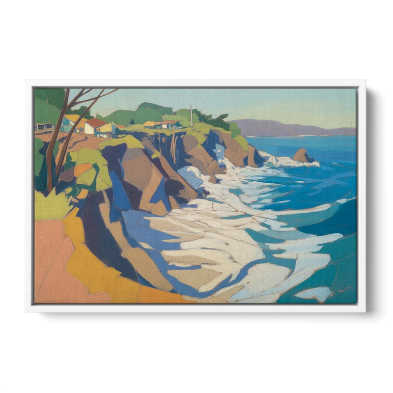 Punta Sayulita Cliffs Front - White Canvas Wall Art