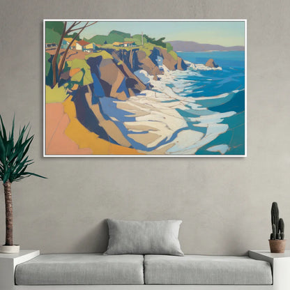 Punta Sayulita Cliffs Sitting Room - White Canvas Wall Art