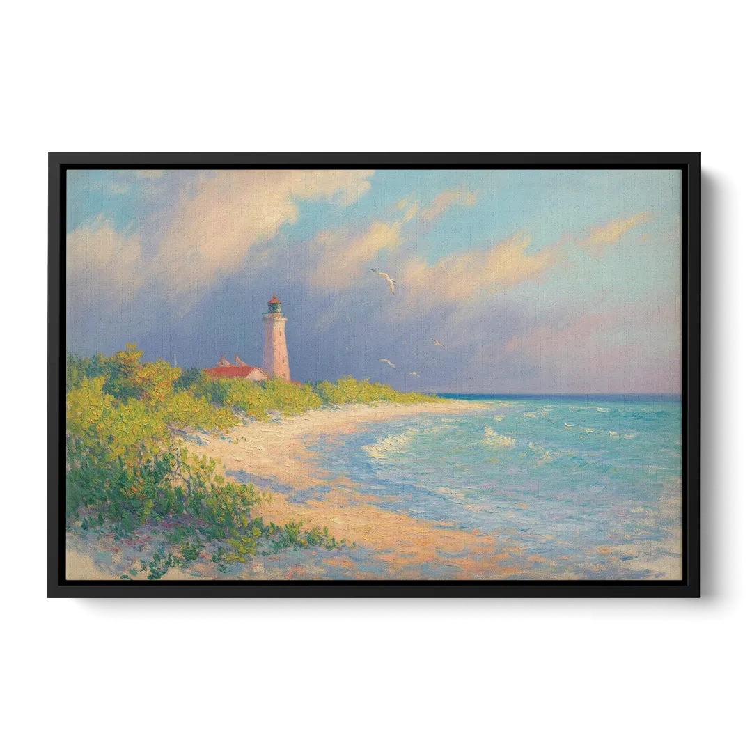 Punta Sur Lighthouse Front - Black Canvas Wall Art