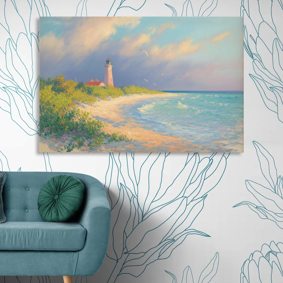 Punta Sur Lighthouse Sitting Room - Canvas Wall Art