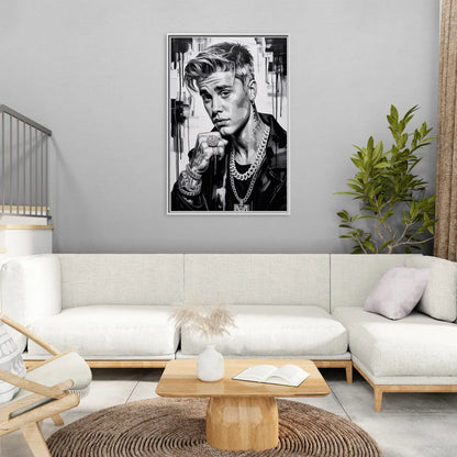 Purpose - Living Room White Frame Canvas