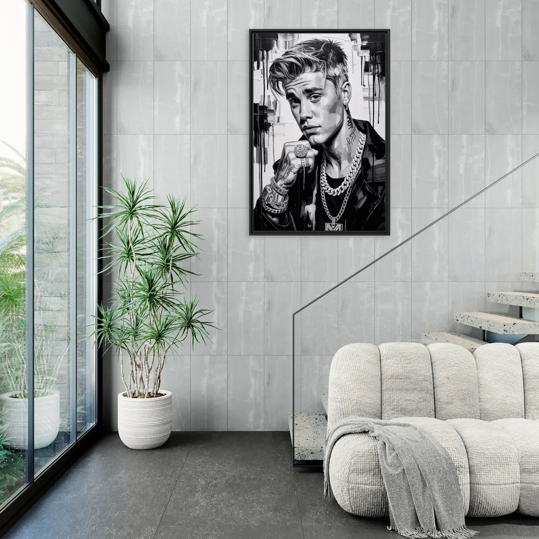 Purpose - Living Room Black Frame Canvas