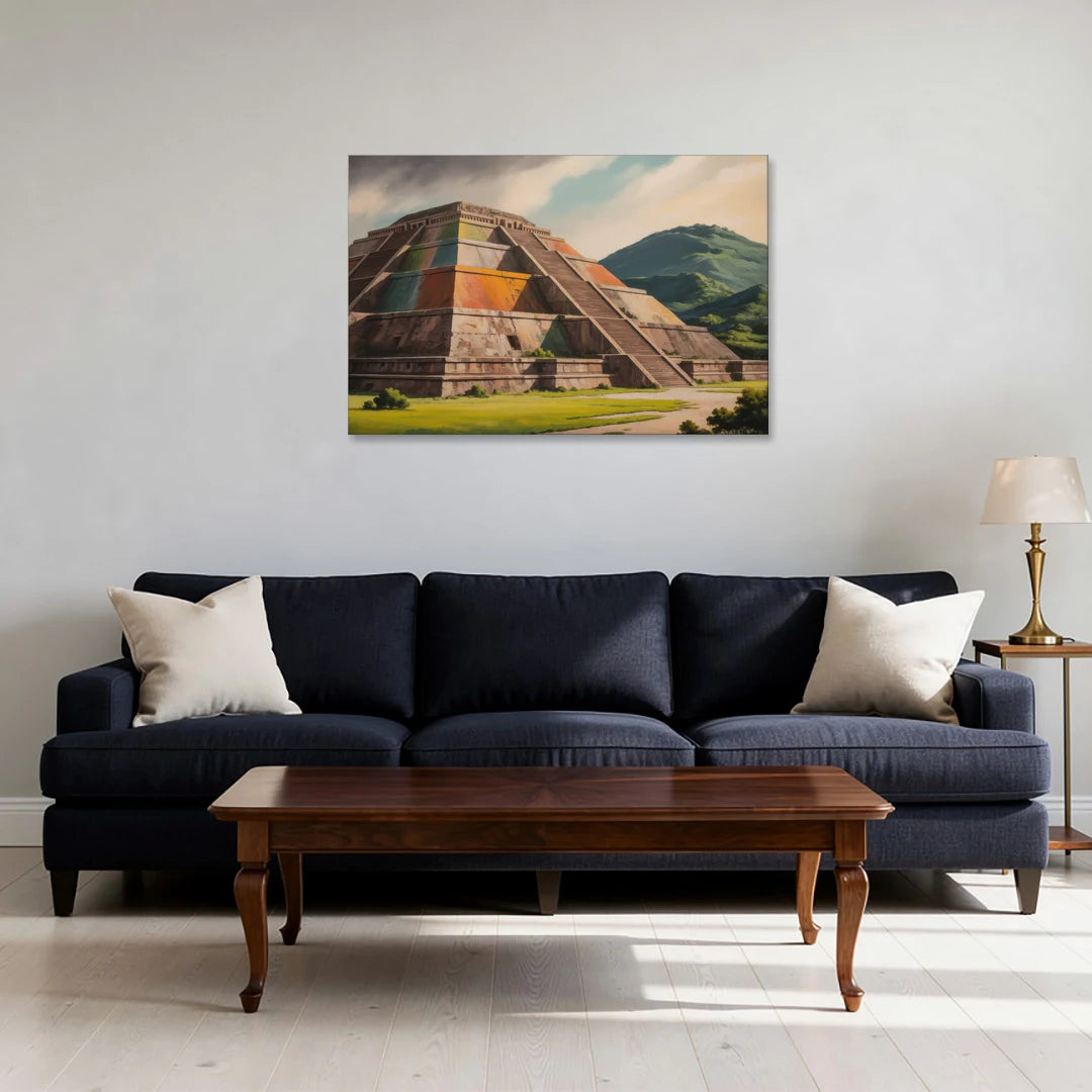 Pyramid of the Moon - Canvas Wall Art - Sofa - 36x24
