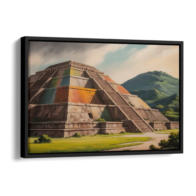 Pyramid of the Moon Side - Black Canvas Wall Art