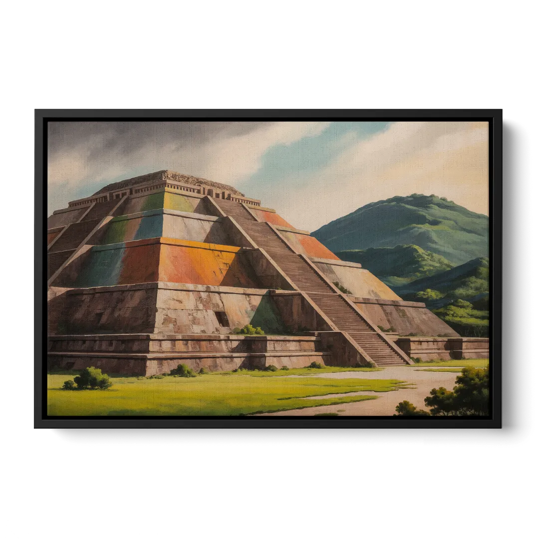 Pyramid of the Moon Front - Black Canvas Wall Art