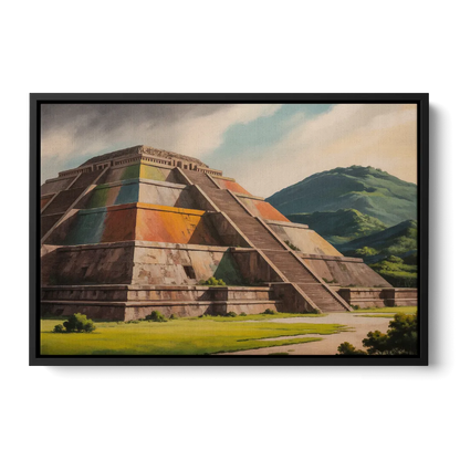 Pyramid of the Moon Front - Black Canvas Wall Art