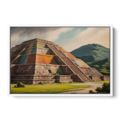 Pyramid of the Moon Front - White Canvas Wall Art