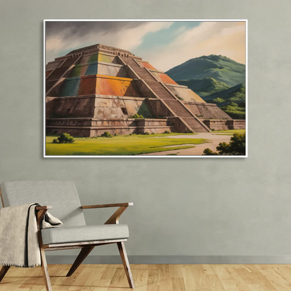 Pyramid of the Moon Sitting Room - White Canvas Wall Art