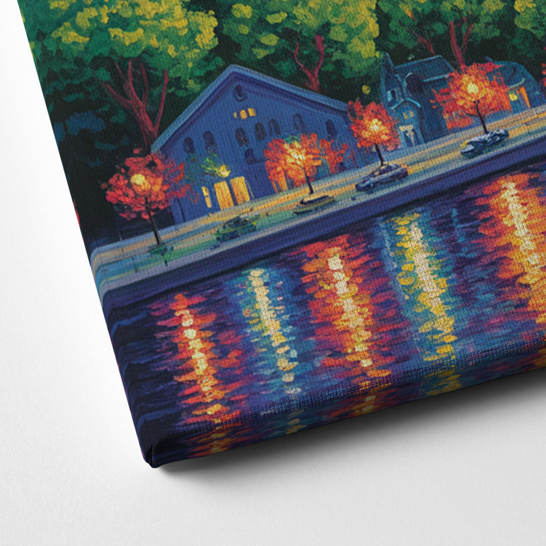 Quebec City Cityscape Canvas Close Up