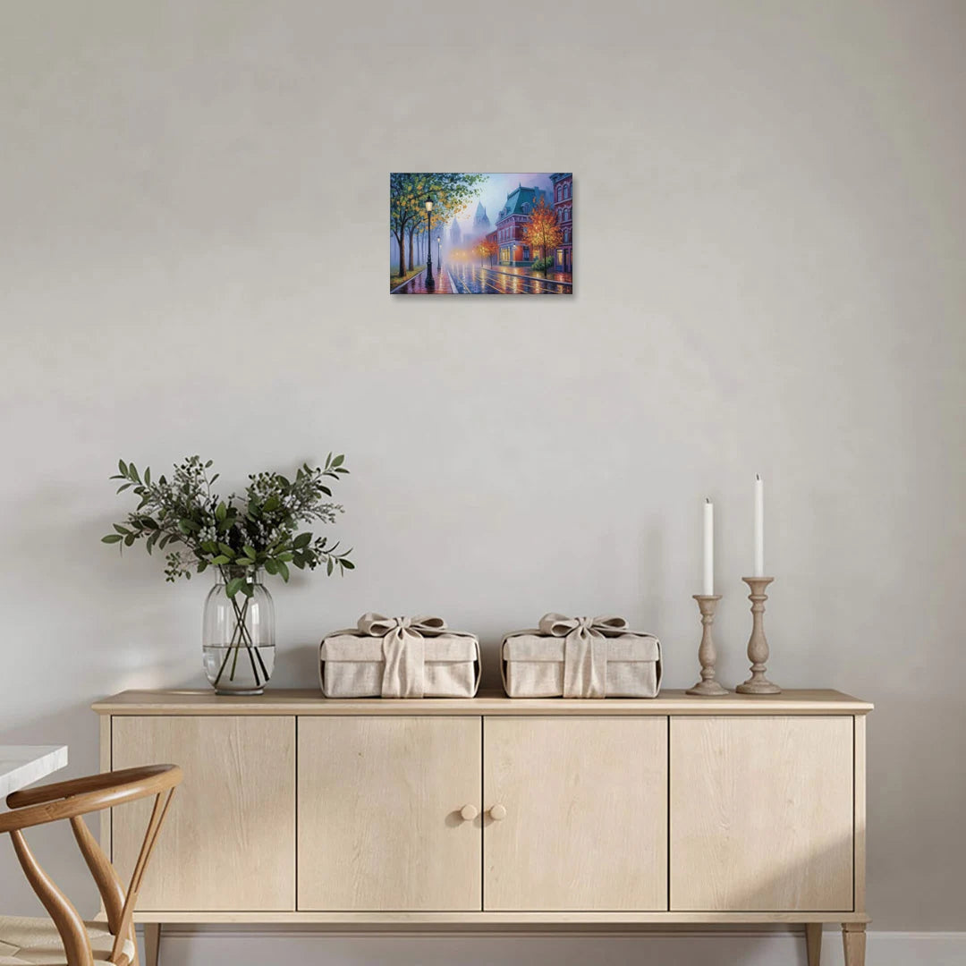 Quebec City Foggy Morning - Canvas Wall Art - Coffee Table - 18x12