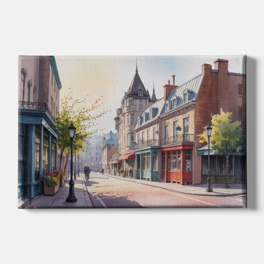 Quebec City Old Streets - Canvas Wall Art