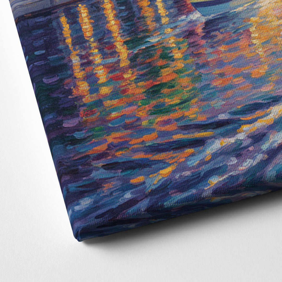 Quebec City Riverfront Canvas Close Up